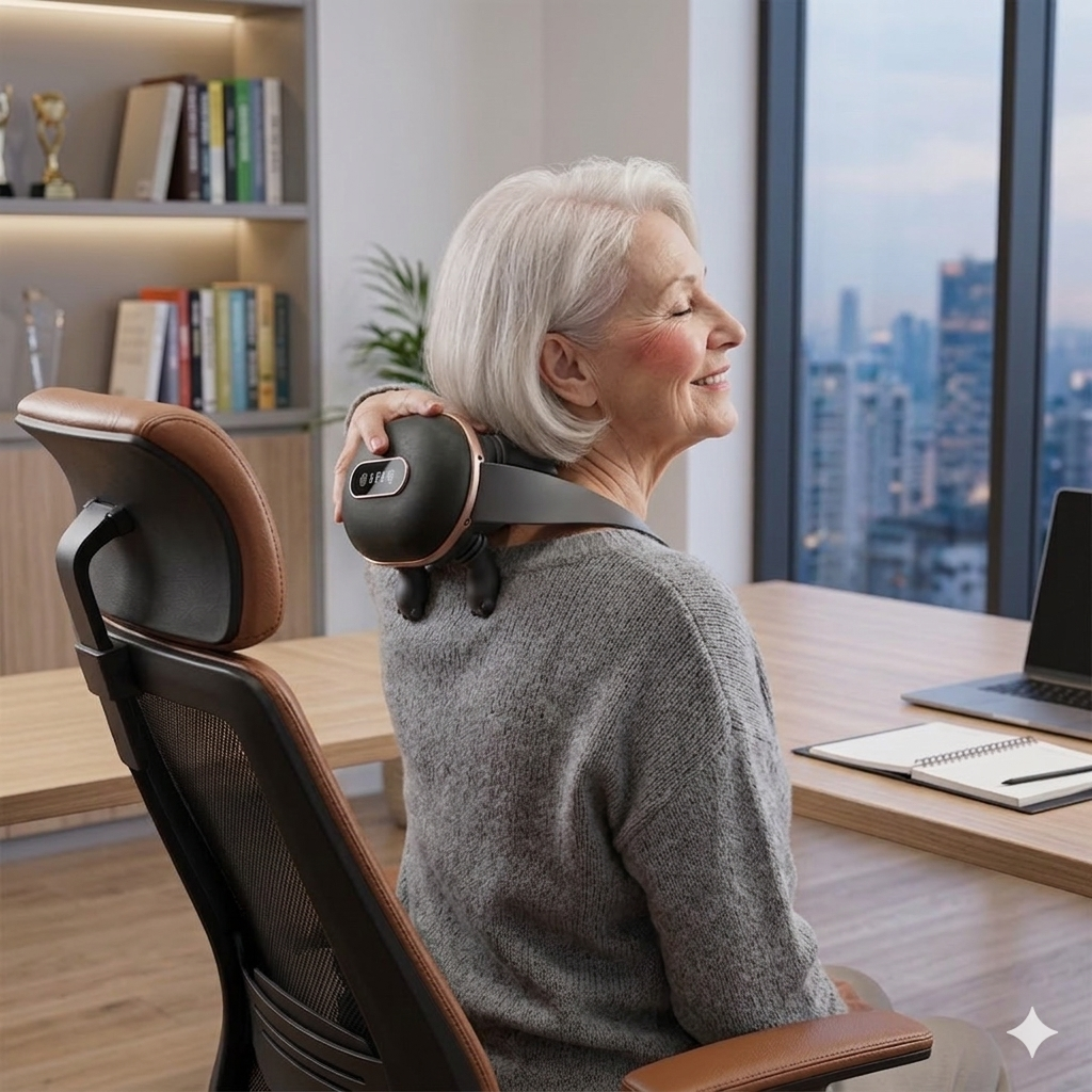 Wireless Electric Shiatsu Neck Shoulder Massager